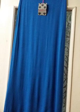 Синяя длинная юбка карандаш boohoo2 фото