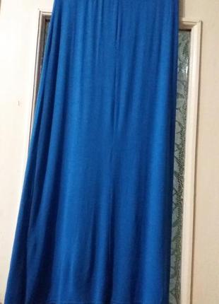 Синяя длинная юбка карандаш boohoo6 фото