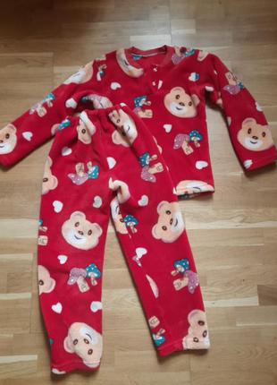 Зимняя пижама, домашний костюм на 6-8лет