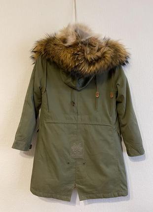 Парка курточка пальто мех лиса енот  первая линия люкс бренд  mr&mrs. италия3 фото