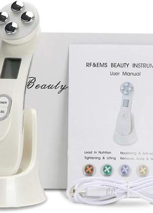 Массажер для лица и тела лифтинг прибор beauty instrument электро миостимуляция светотерапия7 фото