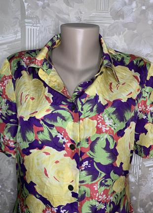 Шелковая блуза цветочный принт ken2 фото