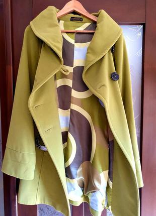 Пальто оливкового цвета s m l3 фото