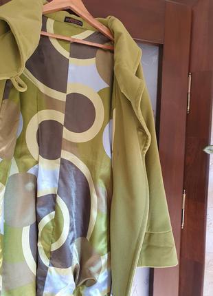 Пальто оливкового цвета s m l10 фото