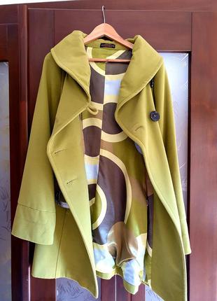 Пальто оливкового цвета s m l1 фото