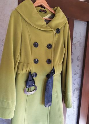 Пальто оливкового цвета s m l5 фото