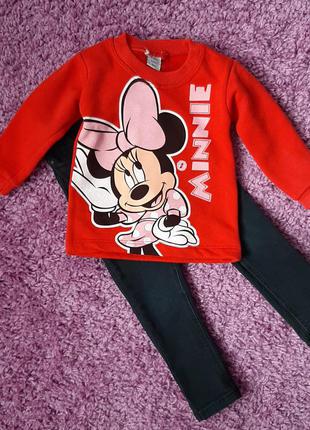 Свитшот утеплнный с minnie