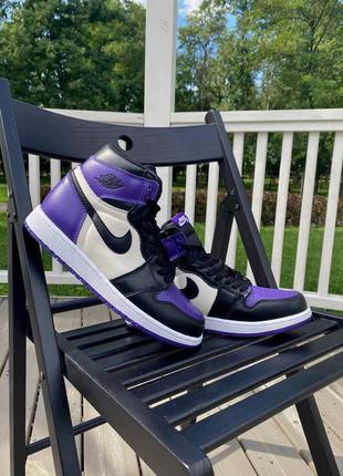 Nike air jordan retro 1 violet кроссовки найк аир джордан наложенный платёж купить6 фото