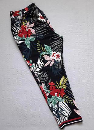 Бесподобные брюки в цветочный принт высокая посадка большого размера bonmarche3 фото