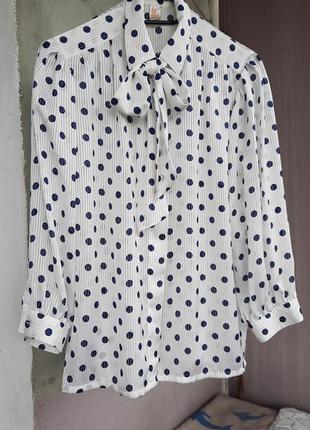 Рубашка в горошек с бантом del mod 2