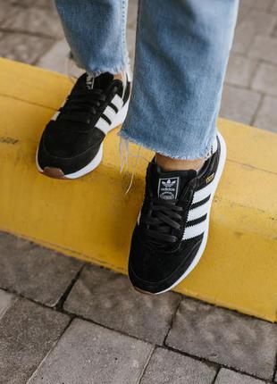 Кросівки adidas iniki black/white кросівки4 фото