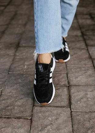 Кросівки adidas iniki black/white кросівки7 фото