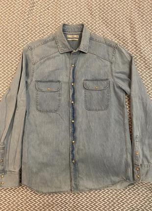 Джинсова сорочка mango