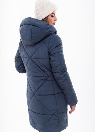 Зимове пальто для вагітних курточка зимова пуховик для вагітних з капюшоном5 фото
