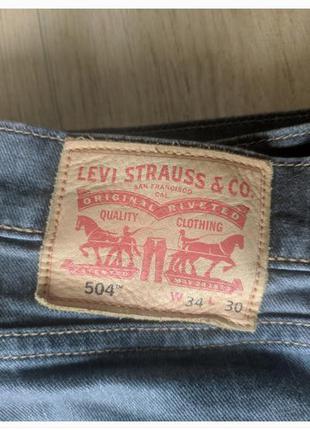 Оригінал levi strauss 504 w 34 l 30 grey2 фото