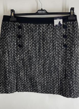 M&s юбка теплая мини новая юбка твидовая большой размер7 фото