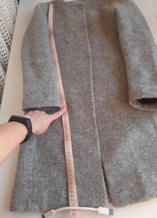 Демисезонное итальянское шерстяное пальто, деми пальто шерсть, кардиган5 фото