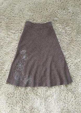 Льняная юбка миди