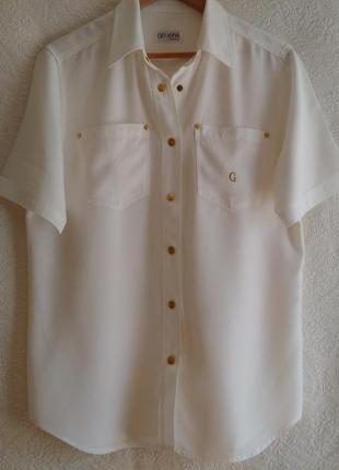 Шикарна блуза, сорочка, короткий рукав, лиоцел, gio' anna, італія