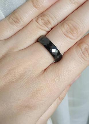 Кольцо черное кольцо керамика черное керамическое4 фото