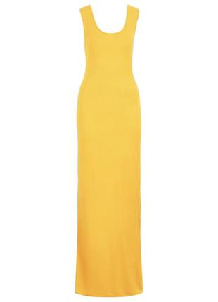 Макси платье на бретелях   boohoo   желтое 💛  тонкая 💭  лёгкая 💭  тянется 💭4 фото