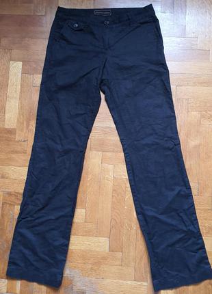 Летние льняные брюки mango casual linen collection лен брюки 34eur 32de 2usa 1mex черного цвета2 фото
