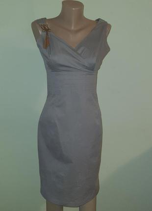 Нежное изящное коктейльное выходное деловое платье-футляр 100% хлопок the macca 36eu 34de/ch 8uk1 фото