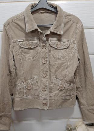 Бежевая джинсовка, куртка, деним, пиджак, жакет