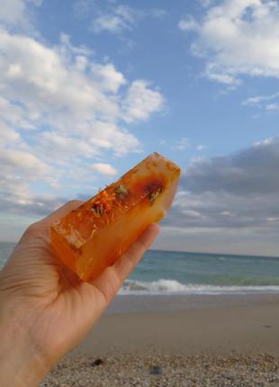 Мило натуральне з календулою і ефірним маслом іланг-іланг 🍁2 фото