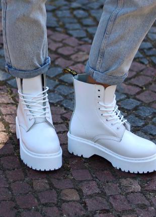 Ботинки  dr. martens jadon total white черевики10 фото