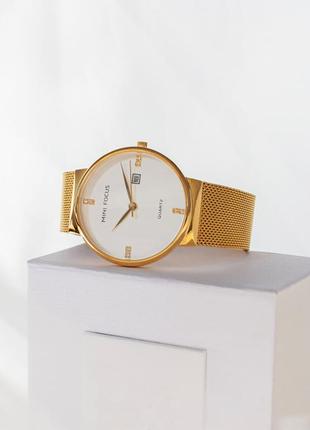 Стильний жіночий годинник mini focus mf0181g gold-white5 фото