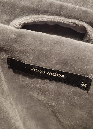 Велюровый двубортный пиджак серый vero moda veromoda 40 34 eu s9 фото