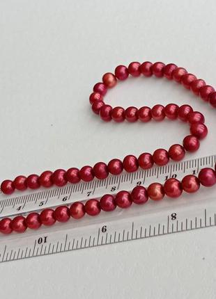 Набор ювелирный, япония, ожерелье и браслет, тонированный натуральный жемчуг6 фото