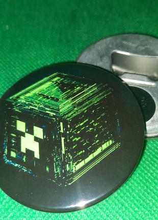 Кругла відкривачка на магніті minecraft майнкрафт1 фото