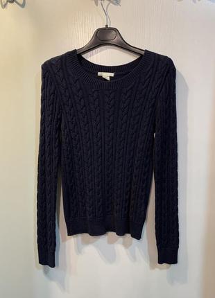 Женский синий свитер h&m, размер xs-м