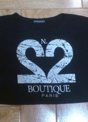 Топ черный хлопковый favori collection топ чорний бавовняний boutique paris👕 р.m🇹🇷