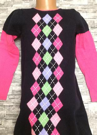 Сукня , в'язаний трикотаж, бавовна. на 6-7 років
