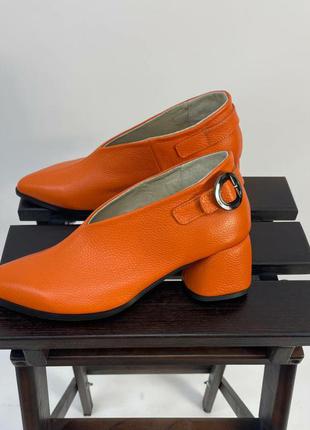 Дизайнерські туфлі-ботильйони натуральні люкс