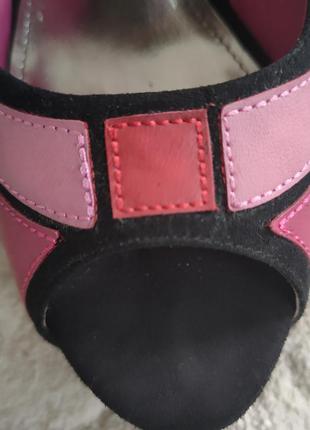 Туфли на каблуке красные розовые4 фото