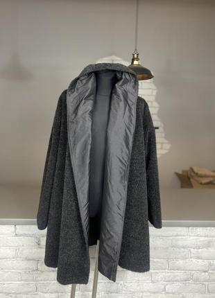 Пальто max mara сіре двох сторін пальто max mara сіре двох стороннє