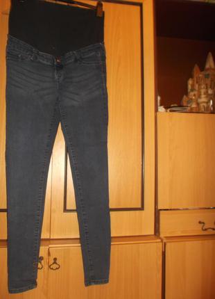 Темно сині джинси скінні для вагітних.2 фото