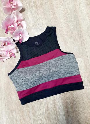 Спортивний топ powerzone кроп топік / майка / футболка з чашками /