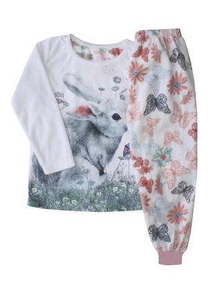 Пижама теплая на девочку флис primark