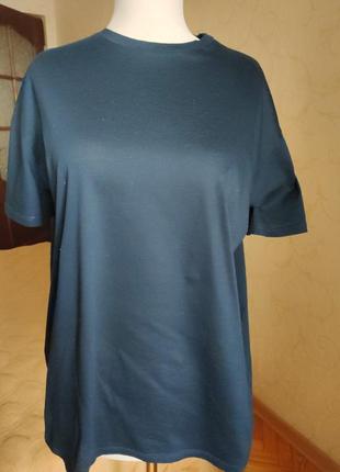 Футболка база тёмно-синяя mango оверсайз