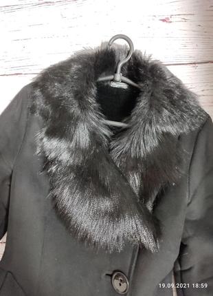 Черное пальто/дубленка очень теплое2 фото