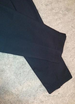 Жіночі темно-сині брюки з поясом3 фото