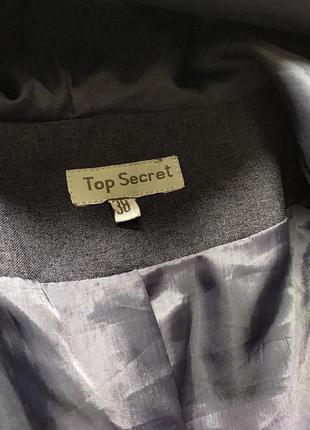 Сірий піджак прямого крою з капюш✓364 фото