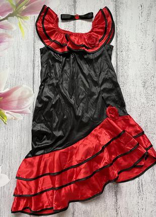 Крутой карнавальный костюм платье цыганки с чокером размер s