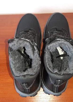 Ботинки мужские зимние черные теплые