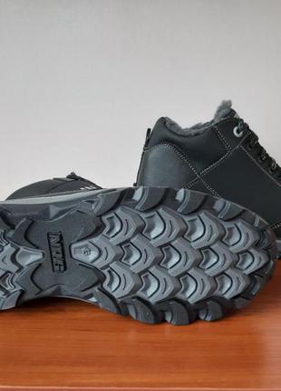 Ботинки мужские зимние черные теплые